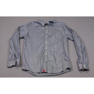 Untuckit Mens Button Up Shirt Regular Tall Long Sleeve Blue Sz XL